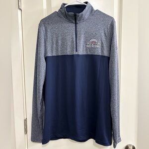 Under Armour Baseball Hall Of Fame Men’s Navy Gray 1/4 Zip Pullover NWT